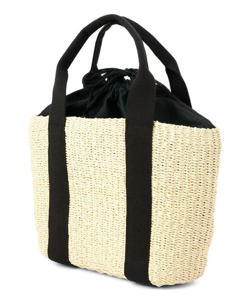 BEAUTY&YOUTH UNITED ARROWS（ビューティーアンドユースユナイテッドアローズ）の「BY∵ ペーパードロストバスケット◆（かごバッグ・レディース・ナチュラル/ネイビー・FREE）」の5枚目の写真