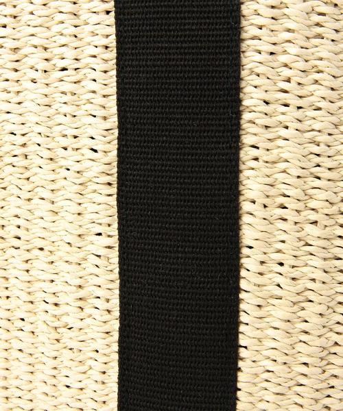 BEAUTY&YOUTH UNITED ARROWS（ビューティーアンドユースユナイテッドアローズ）の「BY∵ ペーパードロストバスケット◆（かごバッグ・レディース・ナチュラル/ネイビー・FREE）」の6枚目の写真