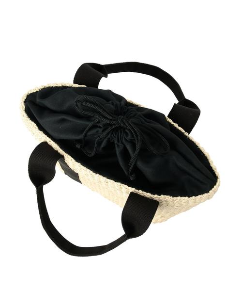 BEAUTY&YOUTH UNITED ARROWS（ビューティーアンドユースユナイテッドアローズ）の「BY∵ ペーパードロストバスケット◆（かごバッグ・レディース・ナチュラル/ネイビー・FREE）」の7枚目の写真