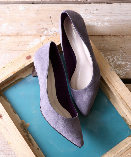 Au BANNISTER（オゥバニスター）の「Au/ポインテッドミドルヒールパンプス（パンプス・レディース・ブラック/ネイビー/グレー/カーキ/ベージュ/ライトグレー/ブラウン・38/39/36/34/35/37/40）」の3枚目の写真