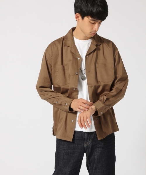 RAGEBLUE（レイジブルー）の「サテンオープンカラーシャツ/731077（シャツ/ブラウス・メンズ・レッド/キャメル/ネイビー・LARGE/MEDIUM）」の15枚目の写真