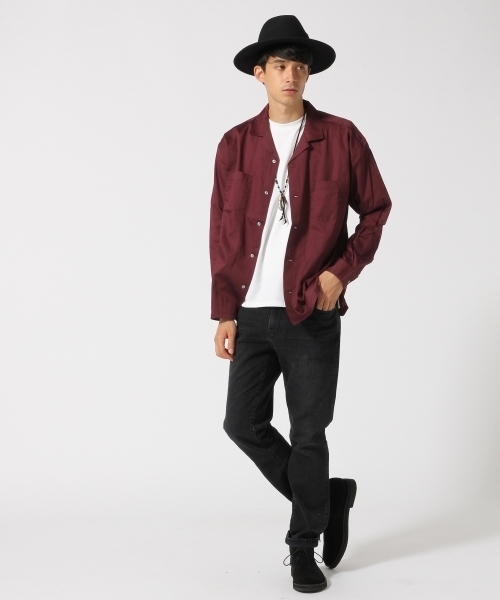 RAGEBLUE（レイジブルー）の「サテンオープンカラーシャツ/731077（シャツ/ブラウス・メンズ・レッド/キャメル/ネイビー・LARGE/MEDIUM）」の17枚目の写真