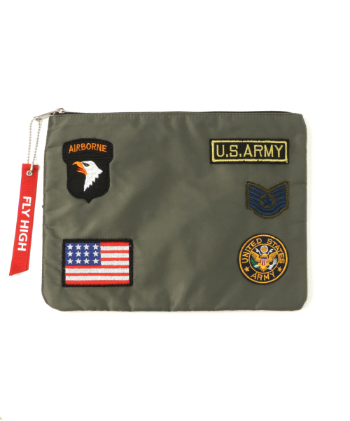 WEGO（ウィゴー）の「WEGO/MA-1クラッチバック（クラッチバッグ・レディース・カーキ/ブラック・FREE）」の11枚目の写真