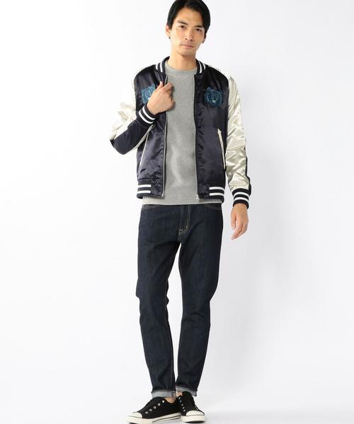 coen(コーエン)の「グリズリー刺繍スカジャン(ブルゾン・メンズ・ブラック/ネイビー・SMALL/MEDIUM/LARGE)」の6枚目の写真