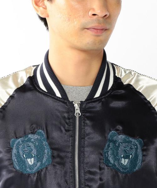 coen(コーエン)の「グリズリー刺繍スカジャン(ブルゾン・メンズ・ブラック/ネイビー・SMALL/MEDIUM/LARGE)」の7枚目の写真