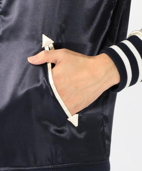 coen(コーエン)の「グリズリー刺繍スカジャン(ブルゾン・メンズ・ブラック/ネイビー・SMALL/MEDIUM/LARGE)」の13枚目の写真