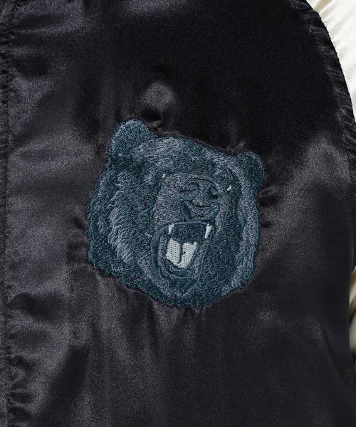 coen(コーエン)の「グリズリー刺繍スカジャン(ブルゾン・メンズ・ブラック/ネイビー・SMALL/MEDIUM/LARGE)」の17枚目の写真
