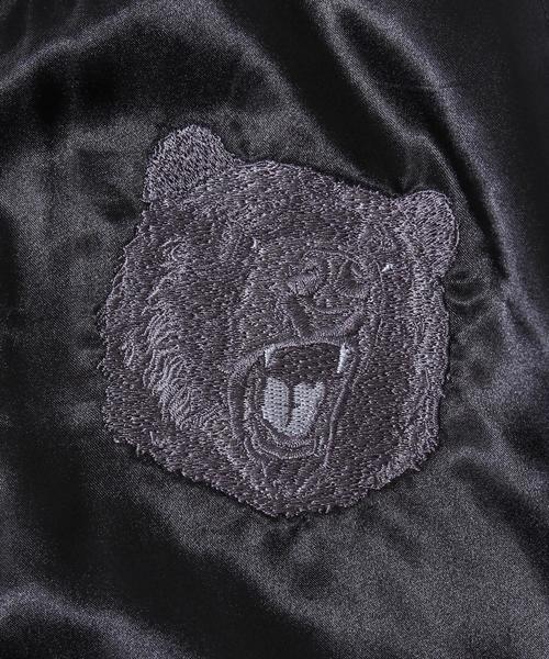 coen(コーエン)の「グリズリー刺繍スカジャン(ブルゾン・メンズ・ブラック/ネイビー・SMALL/MEDIUM/LARGE)」の11枚目の写真