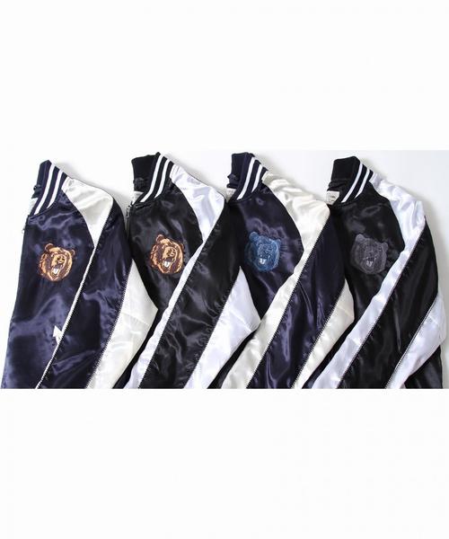 coen(コーエン)の「グリズリー刺繍スカジャン(ブルゾン・メンズ・ブラック/ネイビー・SMALL/MEDIUM/LARGE)」の12枚目の写真