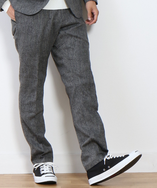 MYSELF ABAHOUSE(マイセルフアバハウス)の「ホームスパンパンツ | マイセルフ(その他パンツ・メンズ・ネイビー/グレー・MEDIUM/SMALL/LARGE)」の2枚目の写真