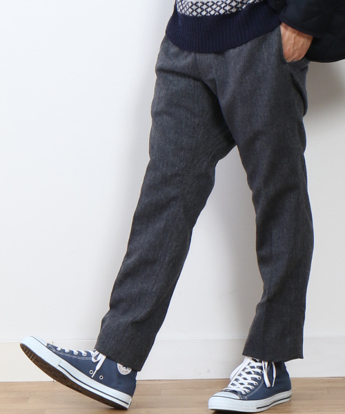 MYSELF ABAHOUSE(マイセルフアバハウス)の「ホームスパンパンツ | マイセルフ(その他パンツ・メンズ・ネイビー/グレー・MEDIUM/SMALL/LARGE)」の3枚目の写真