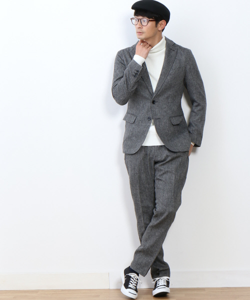 MYSELF ABAHOUSE(マイセルフアバハウス)の「ホームスパンパンツ | マイセルフ(その他パンツ・メンズ・ネイビー/グレー・MEDIUM/SMALL/LARGE)」の14枚目の写真