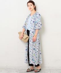 BEAUTY&YOUTH UNITED ARROWS | BY∴ リバティプリント ギャザーロングワンピース -2WAY- о(ワンピース)