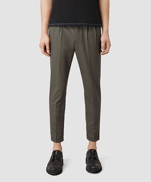 ALLSAINTS（オールセインツ）の「TALLIS CROPPED SLIM TROUSERS | タリス クロップド スリム トラウザー（スラックス・メンズ・ブラック/チャコールグレー/ダークカーキ/ダークネイビー/カーキ/ダークブルー/ライトカーキ/ホワイト・34inch/32inch/30inch/28inch/33inch/30 inch/31inch）」の4枚目の写真