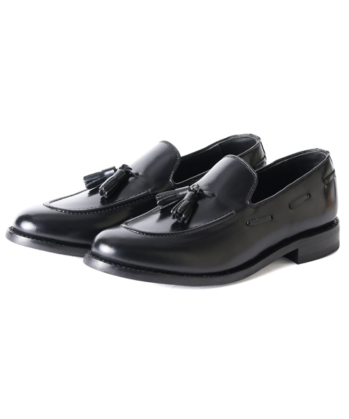 London Shoe Makeタッセルローファー ブラック London Shoe Make ローファー WEB限定 ＋4.5cm レザー タンク