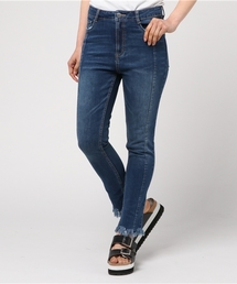 mysty woman | ストレッチデニムリメイクフリンジスキニー(デニムパンツ)