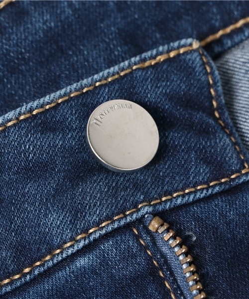 mysty woman（ミスティウーマン）の「ストレッチデニムリメイクフリンジスキニー（デニムパンツ・レディース・ブルー/ライトブルー・MEDIUM/SMALL）」の12枚目の写真