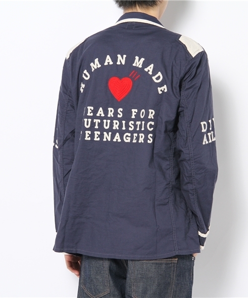 HUMAN MADE(ヒューマンメード)の「○HUMAN MADE / SCHOOL JACKET #002(テーラードジャケット・メンズ・ネイビー・MEDIUM/LARGE)」の3枚目の写真