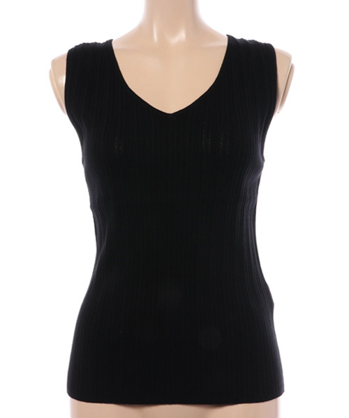 MOUSSY（マウジー）の「RANDAM RIB SLEEVELESS TOP（タンクトップ・レディース・イエロー/オフホワイト/ライトブルー/ブラック・FREE）」の9枚目の写真