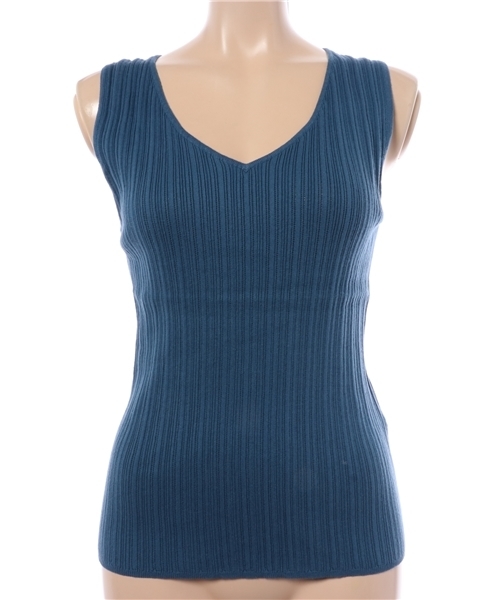 MOUSSY（マウジー）の「RANDAM RIB SLEEVELESS TOP（タンクトップ・レディース・イエロー/オフホワイト/ライトブルー/ブラック・FREE）」の10枚目の写真