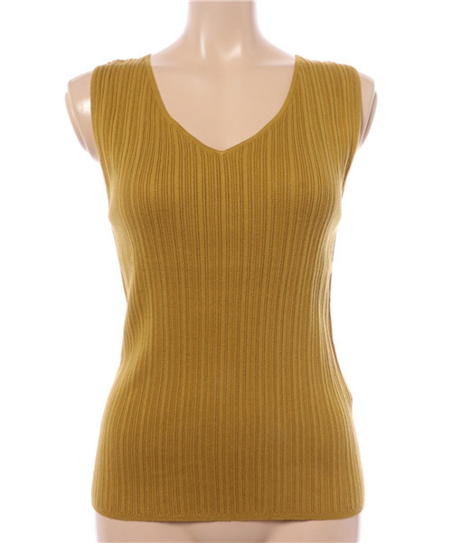 MOUSSY（マウジー）の「RANDAM RIB SLEEVELESS TOP（タンクトップ・レディース・イエロー/オフホワイト/ライトブルー/ブラック・FREE）」の11枚目の写真