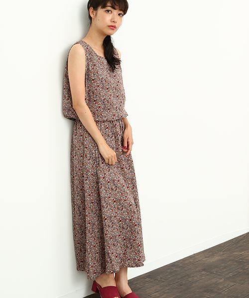 Rope Picnic ロペピクニック の 花柄デシンワンピース ワンピース Wear