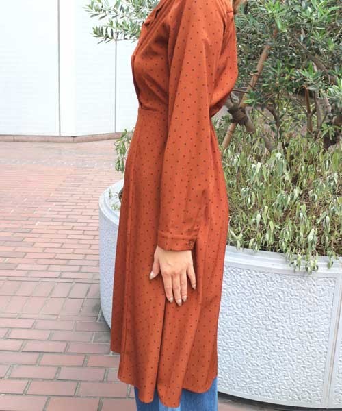 FREE'S MART（フリーズマート）の「開衿ドットワンピース（ワンピース・レディース・ブラウン系その他/ダークネイビー・FREE）」の13枚目の写真