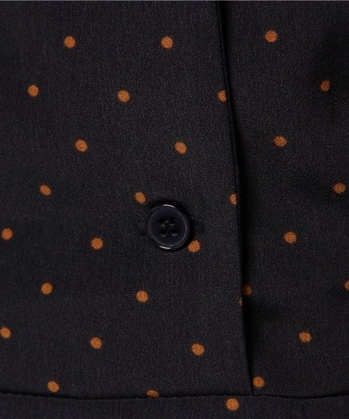 FREE'S MART（フリーズマート）の「開衿ドットワンピース（ワンピース・レディース・ブラウン系その他/ダークネイビー・FREE）」の4枚目の写真