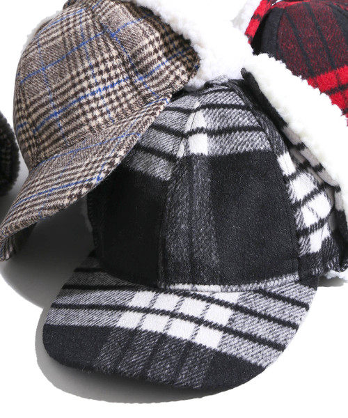 WEGO（ウィゴー）の「WEGO/チェックドックイヤーキャップ（キャップ・レディース・その他2/その他3/その他4/その他1・FREE）」の2枚目の写真