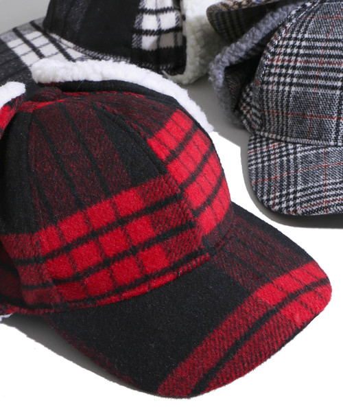 WEGO（ウィゴー）の「WEGO/チェックドックイヤーキャップ（キャップ・レディース・その他2/その他3/その他4/その他1・FREE）」の3枚目の写真