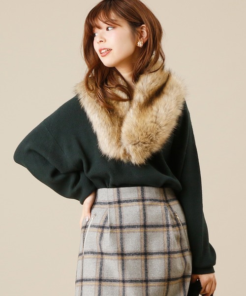 natural couture（ナチュラルクチュール）の「もちもち畦プルオーバー（ニット/セーター・レディース・グレー/ピンク/オレンジ/グリーン/ブラック×ホワイト・FREE）」の18枚目の写真