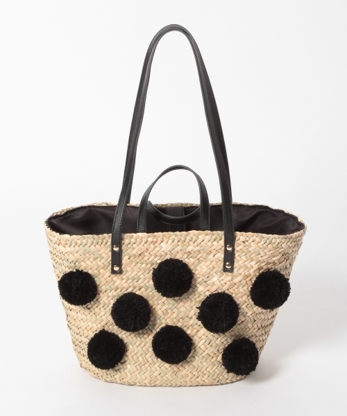 LOWRYS FARM（ローリーズファーム）の「ポンポンザツザイＢＡＧ　779664 （かごバッグ・レディース・ブラック/マルチ・FREE）」の4枚目の写真
