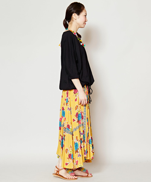 チャイハネ（チャイハネ）の「【チャイハネ】yul スラブジャージ シンプルトップス（Tシャツ/カットソー・レディース・ホワイト/ブラック/ターコイズブルー/マスタード/ワイン/グリーン/オレンジ/ホワイト系その他・FREE）」の10枚目の写真