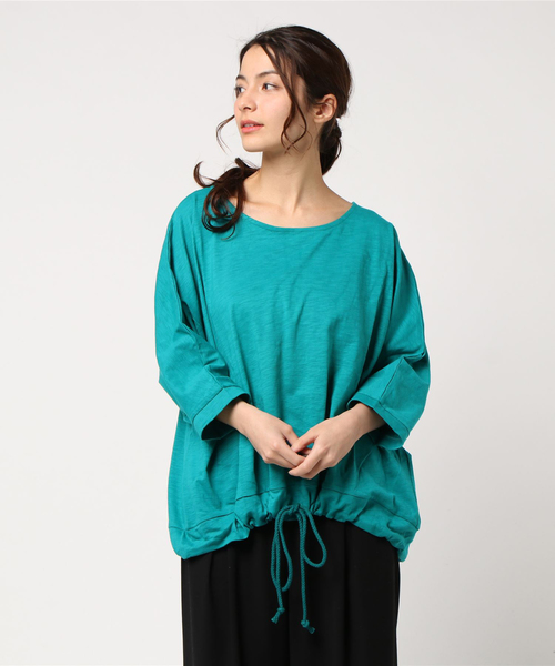 チャイハネ（チャイハネ）の「【チャイハネ】yul スラブジャージ シンプルトップス（Tシャツ/カットソー・レディース・ホワイト/ブラック/ターコイズブルー/マスタード/ワイン/グリーン/オレンジ/ホワイト系その他・FREE）」の5枚目の写真