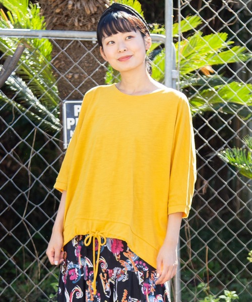 チャイハネ（チャイハネ）の「【チャイハネ】yul スラブジャージ シンプルトップス（Tシャツ/カットソー・レディース・ホワイト/ブラック/ターコイズブルー/マスタード/ワイン/グリーン/オレンジ/ホワイト系その他・FREE）」の6枚目の写真