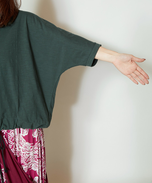 チャイハネ（チャイハネ）の「【チャイハネ】yul スラブジャージ シンプルトップス（Tシャツ/カットソー・レディース・ホワイト/ブラック/ターコイズブルー/マスタード/ワイン/グリーン/オレンジ/ホワイト系その他・FREE）」の12枚目の写真