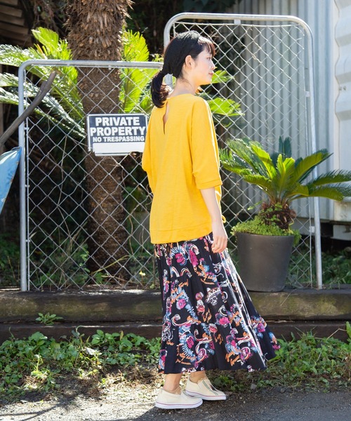 チャイハネ（チャイハネ）の「【チャイハネ】yul スラブジャージ シンプルトップス（Tシャツ/カットソー・レディース・ホワイト/ブラック/ターコイズブルー/マスタード/ワイン/グリーン/オレンジ/ホワイト系その他・FREE）」の19枚目の写真