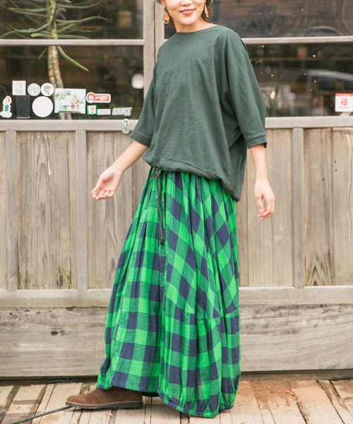 チャイハネ（チャイハネ）の「【チャイハネ】yul スラブジャージ シンプルトップス（Tシャツ/カットソー・レディース・ホワイト/ブラック/ターコイズブルー/マスタード/ワイン/グリーン/オレンジ/ホワイト系その他・FREE）」の21枚目の写真