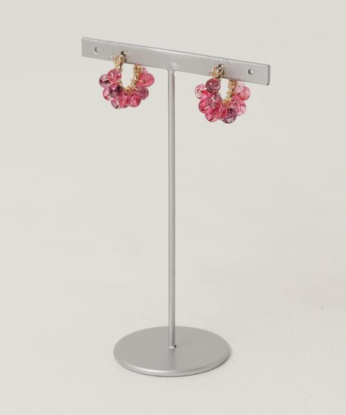 TONE SELECT GOODS(トーンセレクトグッズ)の「【marinaJEWELRY】14kgf/multicolored quartz pierced earring PNK(ピアス(両耳用)・レディース・ピンク・FREE)」の2枚目の写真
