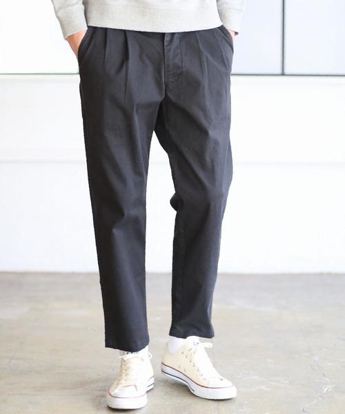 coen（コーエン）の「ウォッシュストレッチテーパードツータックチノパンツ（チノパンツ・メンズ・ダークグレー/ブラック・LARGE/MEDIUM/SMALL/X-LARGE）」の7枚目の写真