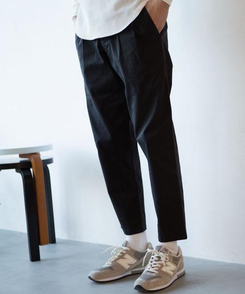 coen（コーエン）の「ウォッシュストレッチテーパードツータックチノパンツ（チノパンツ・メンズ・ダークグレー/ブラック・LARGE/MEDIUM/SMALL/X-LARGE）」の10枚目の写真