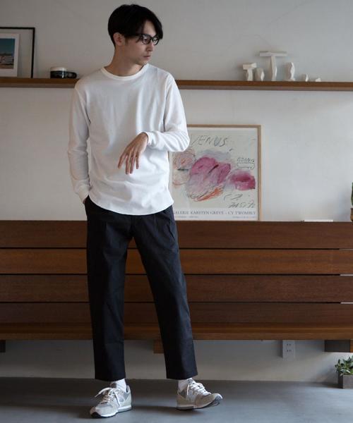 coen（コーエン）の「ウォッシュストレッチテーパードツータックチノパンツ（チノパンツ・メンズ・ダークグレー/ブラック・LARGE/MEDIUM/SMALL/X-LARGE）」の3枚目の写真