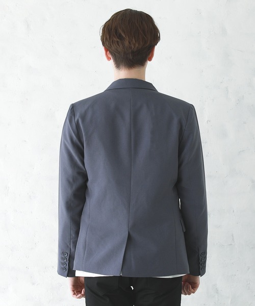 1つボタン ショート丈 テーラード ジャケット ノッチドラペル