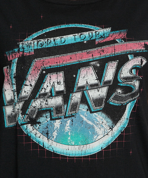 X-girl(エックスガール)の「X-girl × VANS WHEEL S/S TOP(Tシャツ/カットソー・レディース・ホワイト/マルチ/ブラック・1/2)」の7枚目の写真