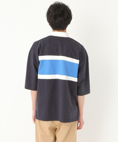 niko and...(ニコアンド)の「ラガー切り替えプルオーバー半袖シャツ(シャツ/ブラウス・メンズ・ネイビー/ピンク/イエロー・LARGE/MEDIUM)」の9枚目の写真