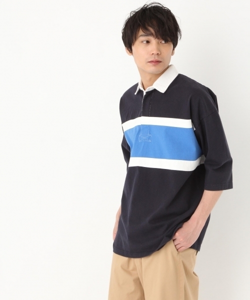 niko and...(ニコアンド)の「ラガー切り替えプルオーバー半袖シャツ(シャツ/ブラウス・メンズ・ネイビー/ピンク/イエロー・LARGE/MEDIUM)」の16枚目の写真