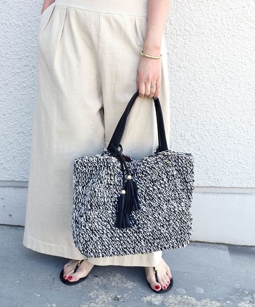 Khaju（カージュ）の「【WEB限定】Khaju:コマアミトート◇◇（トートバッグ・レディース・ナチュラル/カーキ/ブラック・ONE SIZE）」の7枚目の写真