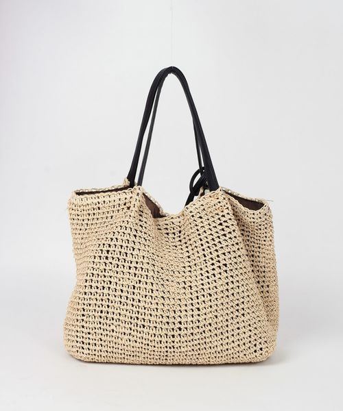 Khaju（カージュ）の「【WEB限定】Khaju:コマアミトート◇◇（トートバッグ・レディース・ナチュラル/カーキ/ブラック・ONE SIZE）」の6枚目の写真