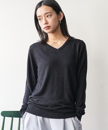 mili an deni | 洗えるカシミアタッチVネックプルオーバー(ニット/セーター)