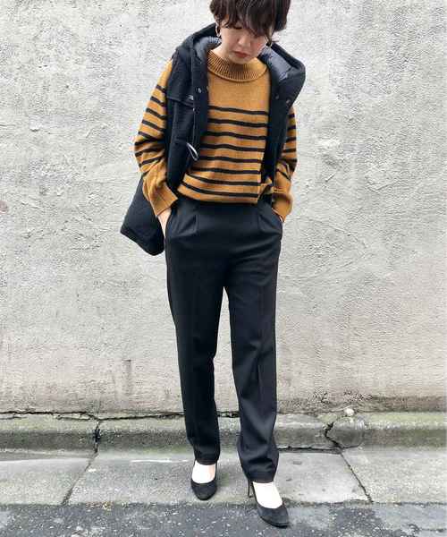 Munich(ミューニック)の「TRツイルテーパードパンツ(その他パンツ・レディース・ブラック/カーキ/ブラック×ホワイト/キャメル/チャコールグレー・S/M/XS)」の12枚目の写真